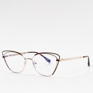 Μεταλλικά γυαλιά ματιών γάτας Anti Blue Light Blocking Optical Glass