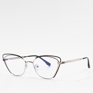 Metallist kassisilmade raamid, sinised valgust blokeerivad optilised prillid