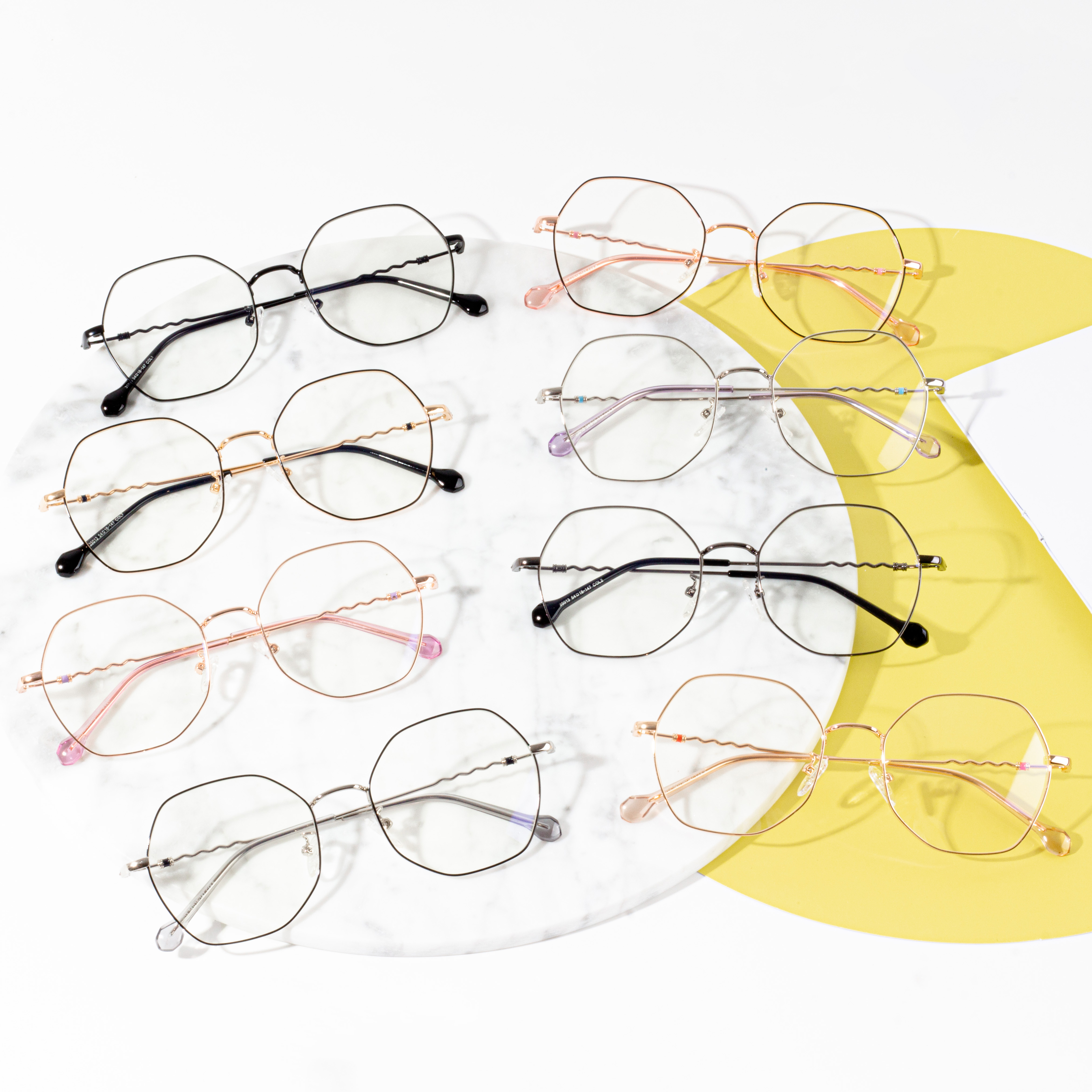 Veleprodaja prilagođenog logotipa Popularne modne metalne naočale