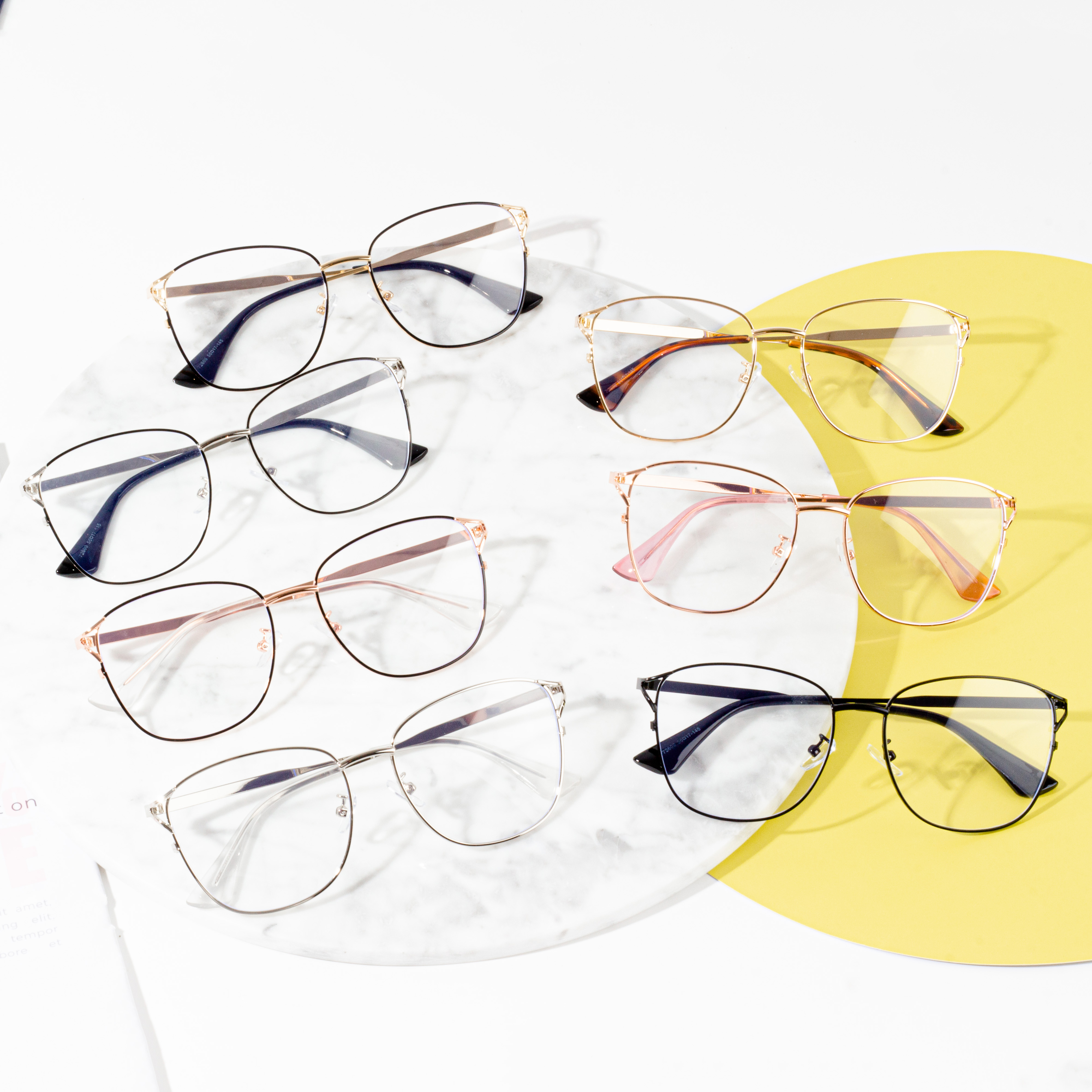Új, fém optikai keretes, kék fényt blokkoló szemüvegek nőknek