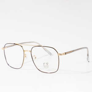 Jednoduché trendové kovové brýle Dámské módní brýle pro volný čas