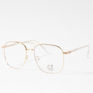 بسيطة الاتجاه النظارات المعدنية النساء نظارات الموضة عارضة