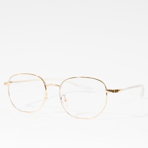klassiska optiska bågar av metall i toppklassiga glasögon
