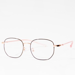 logam bingkai optik klasik atas kacamata mode
