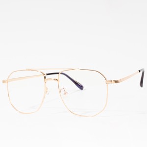 Retro akiniai su metaliniu optiniu rėmeliu