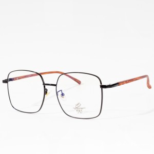 Monturas de gafas ópticas de metal con logotipo personalizado para mulleres