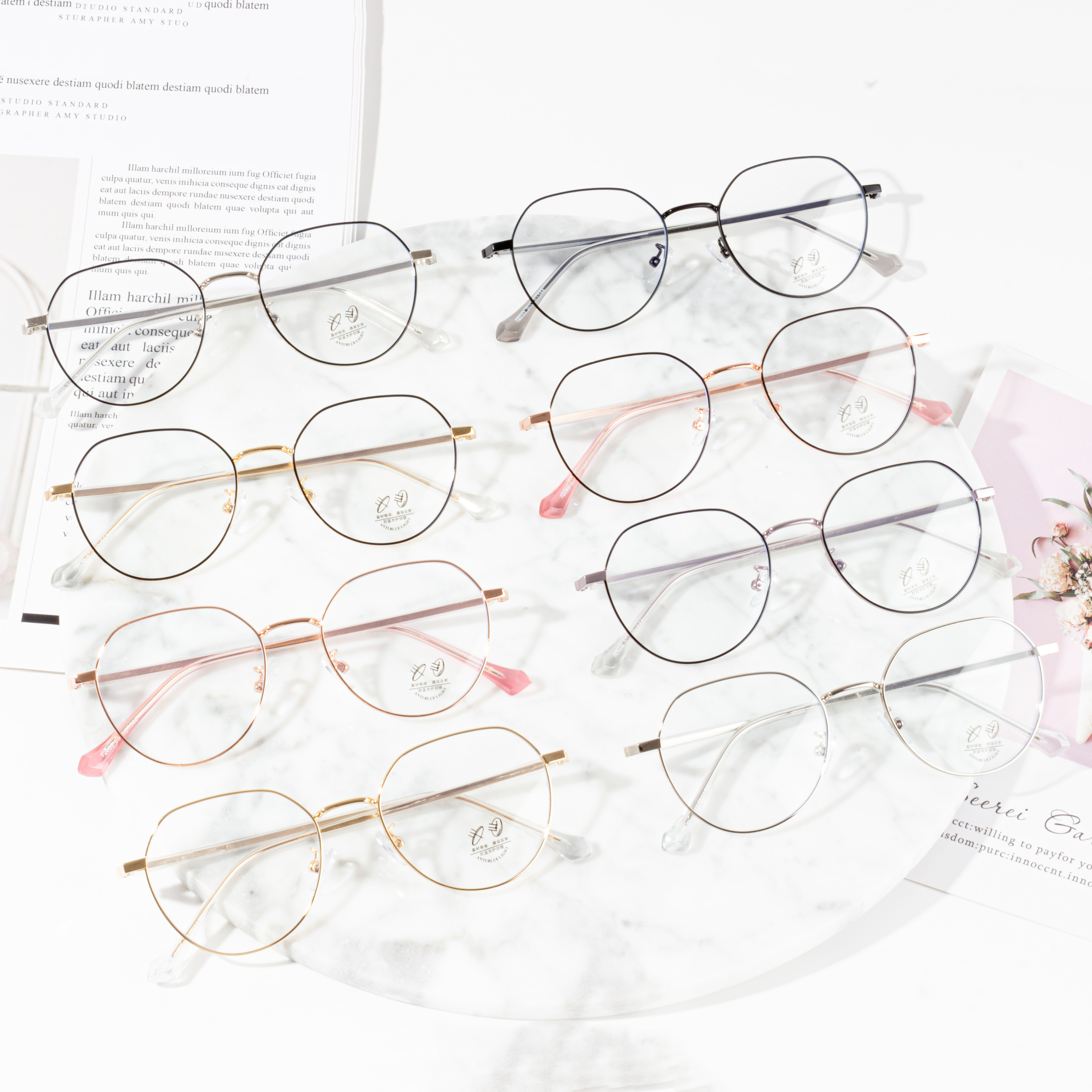 عینک مد بزرگسالان عینک فلزی ضد نور آبی