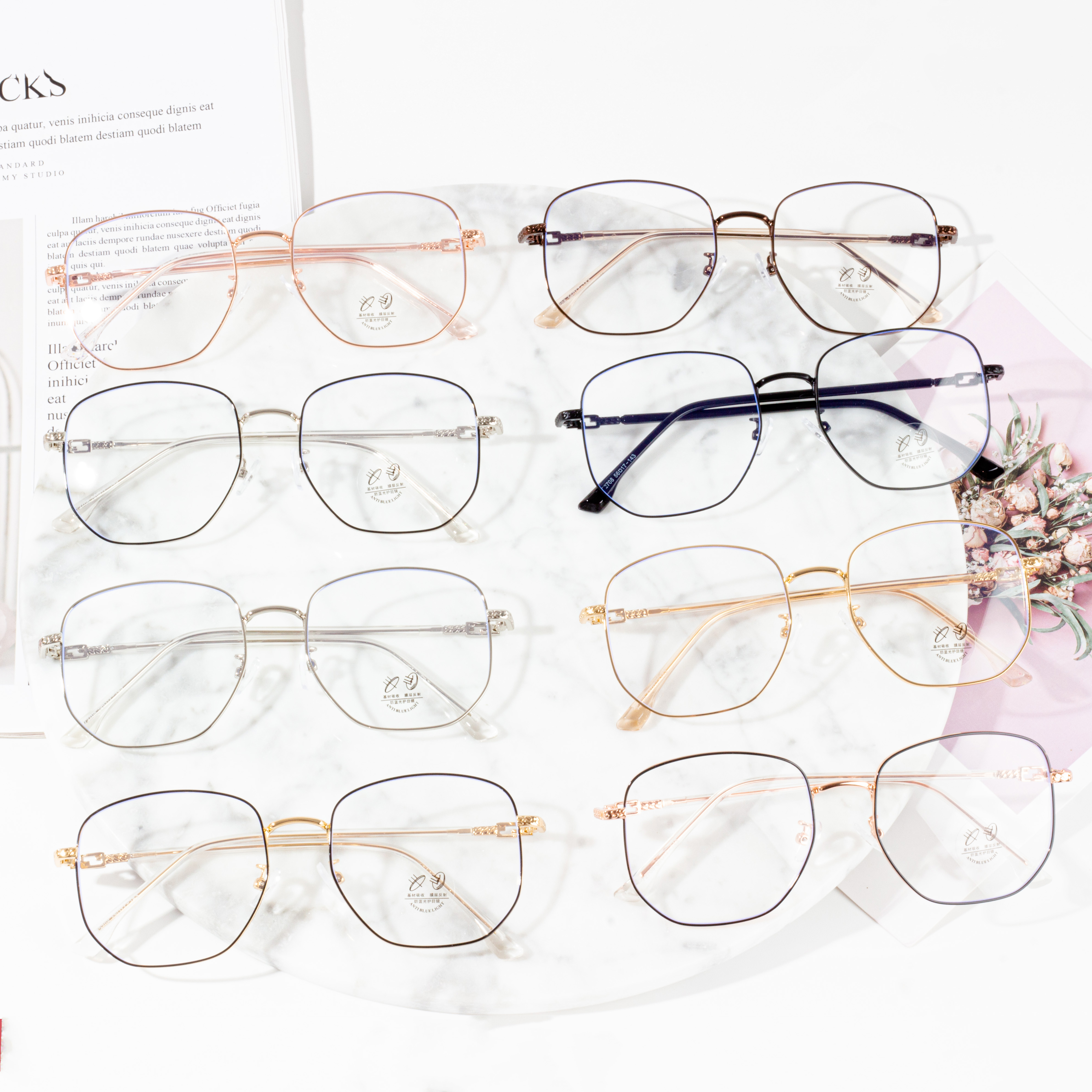 عمده فروشی عینک چشمی اپتیکال فلزی 2022 برای زنان