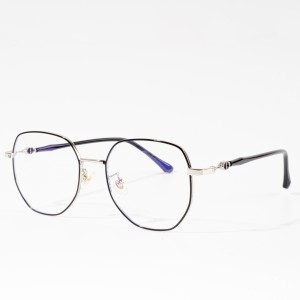 Dámský módní kovový rám brýlí optický anti-modrý