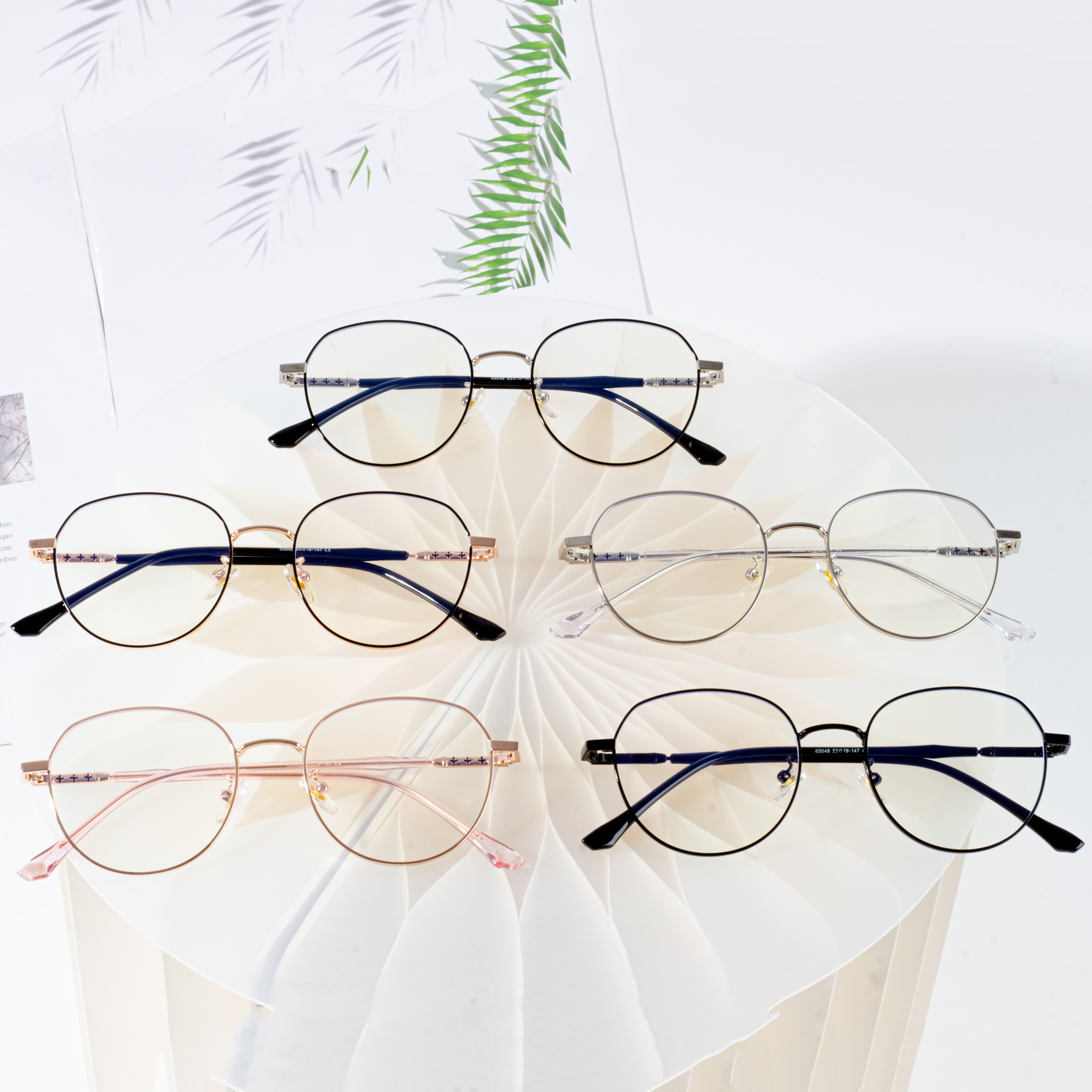 Syze me cilësi të lartë të dizajnit me kornizë syze optike metalike