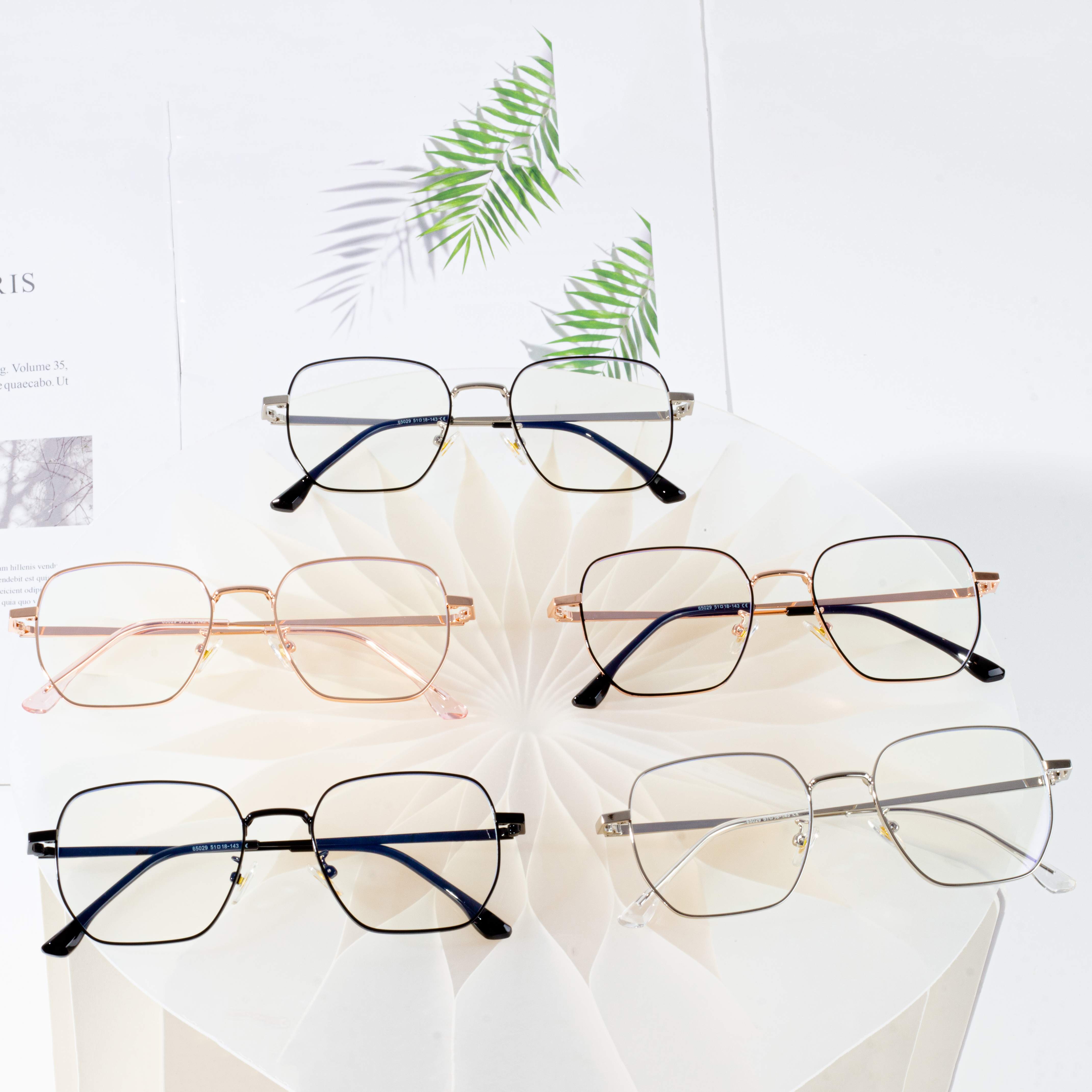 क्लासिक फैशन रेट्रो फ्रेम धातु महिला एंटी-ब्लू-रे चश्मा