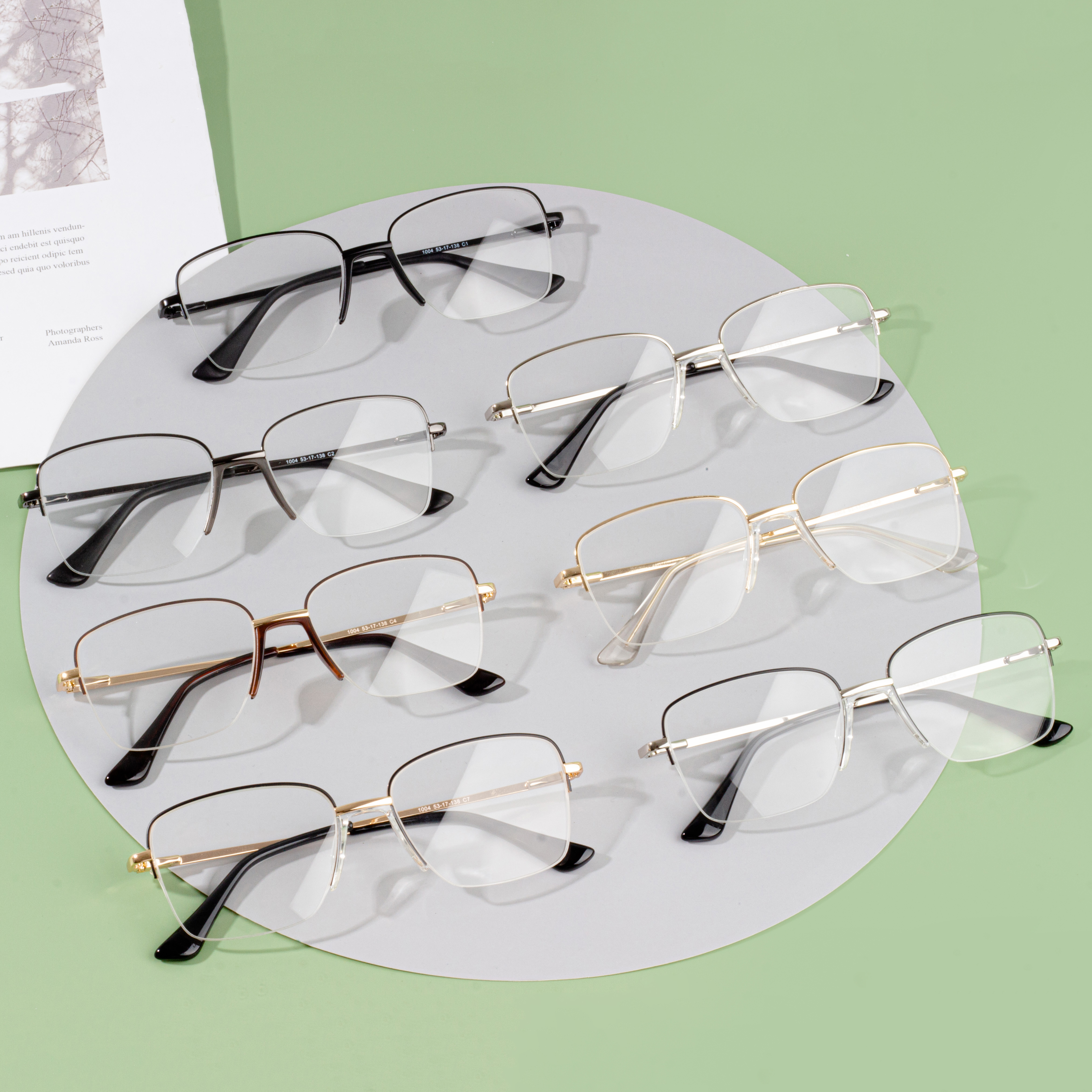 Muntures d'ulleres d'home metàl·liques
