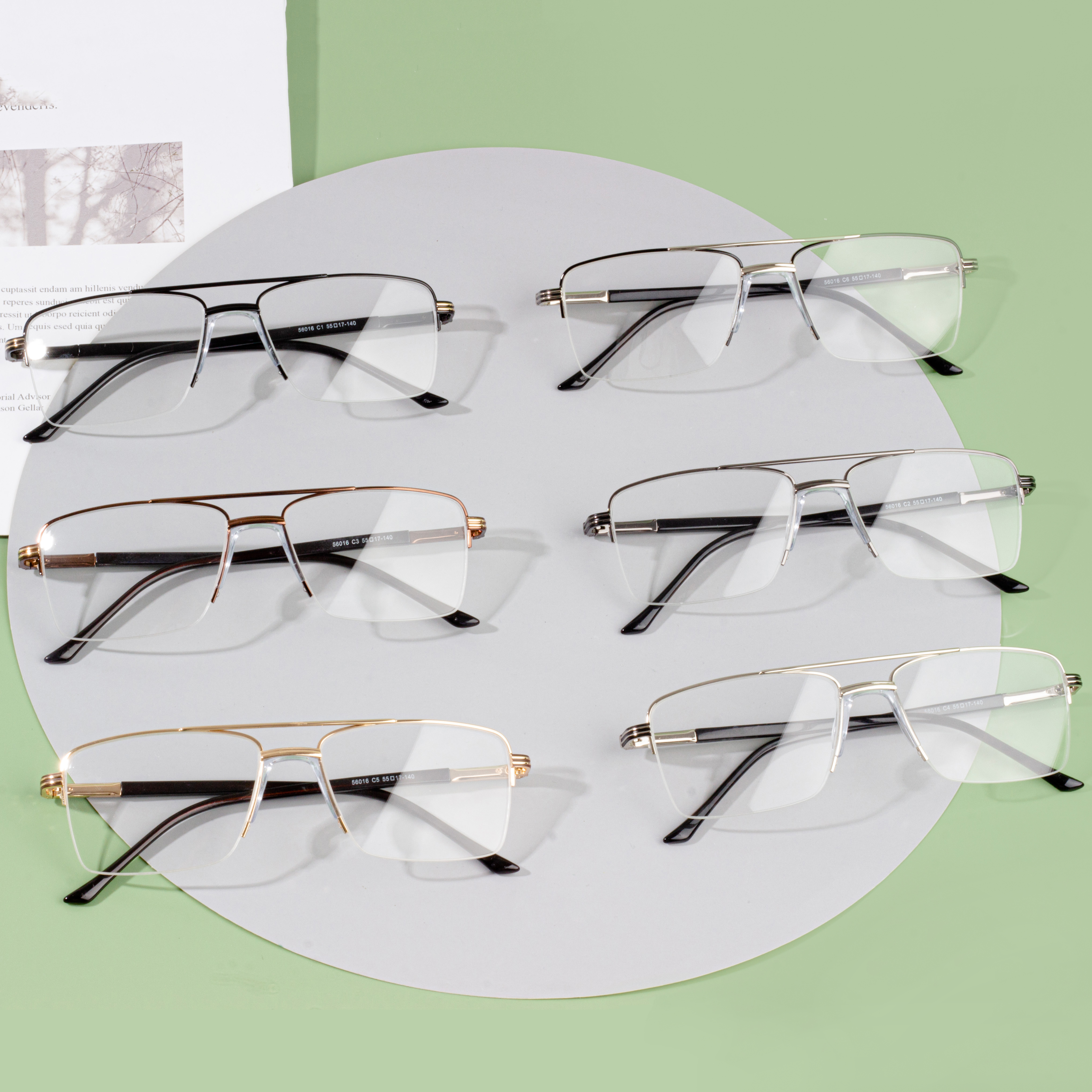 工場直販ファッショナブルな新しいデザインのメタル眼鏡