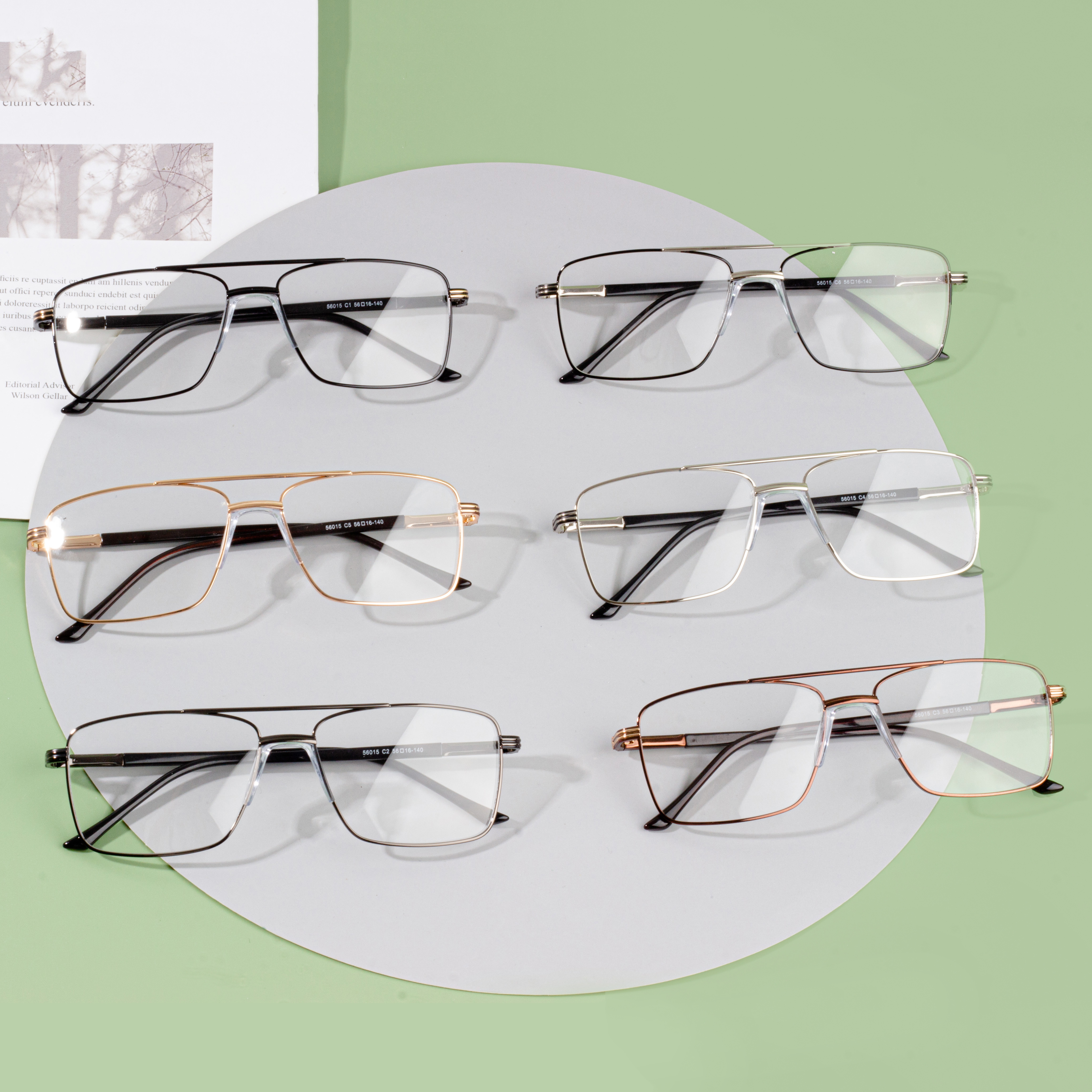 Venta directa de anteojos de metal para hombres con precio competitivo