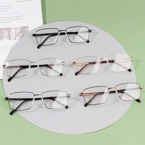 Készenléti készlet, egyedi férfi, vényköteles fém optikai keretes szemüvegek