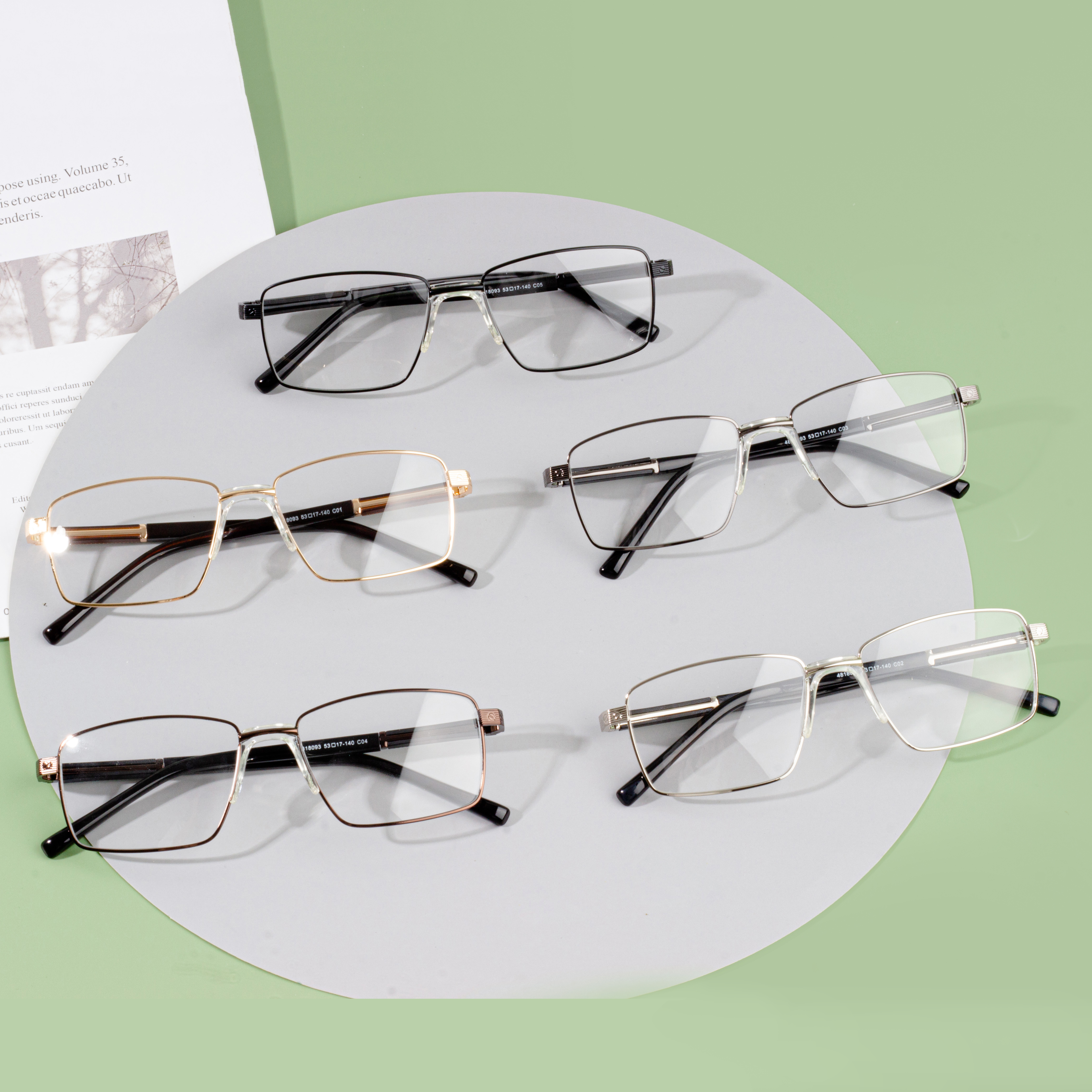 ახალი დიზაინის ოპტიკური სათვალეების ჩარჩოები მამაკაცებისთვის