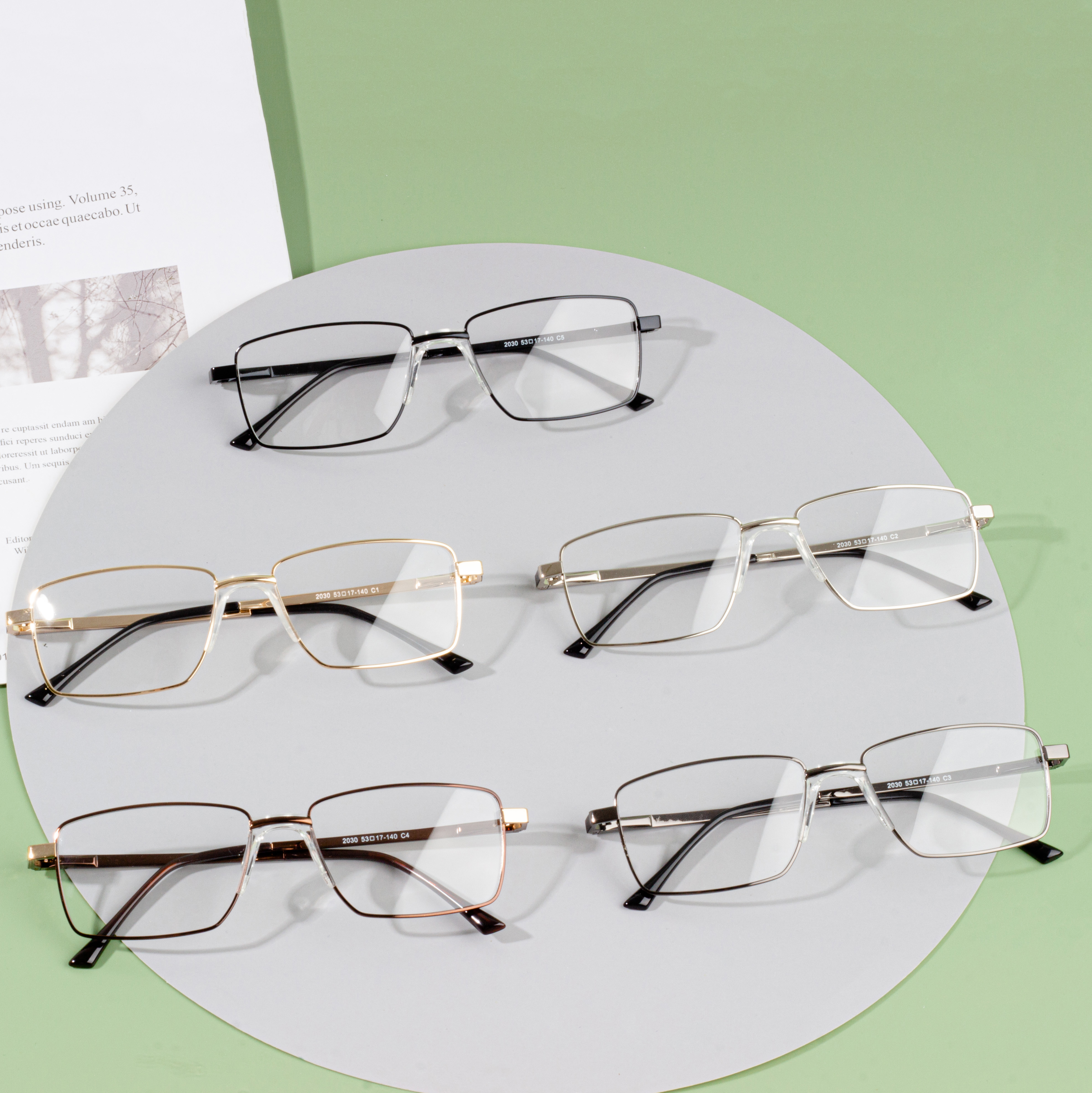 Pabrik Langsung Diobral Fashionable Desain Anyar Lalaki Metal Eyeglasses