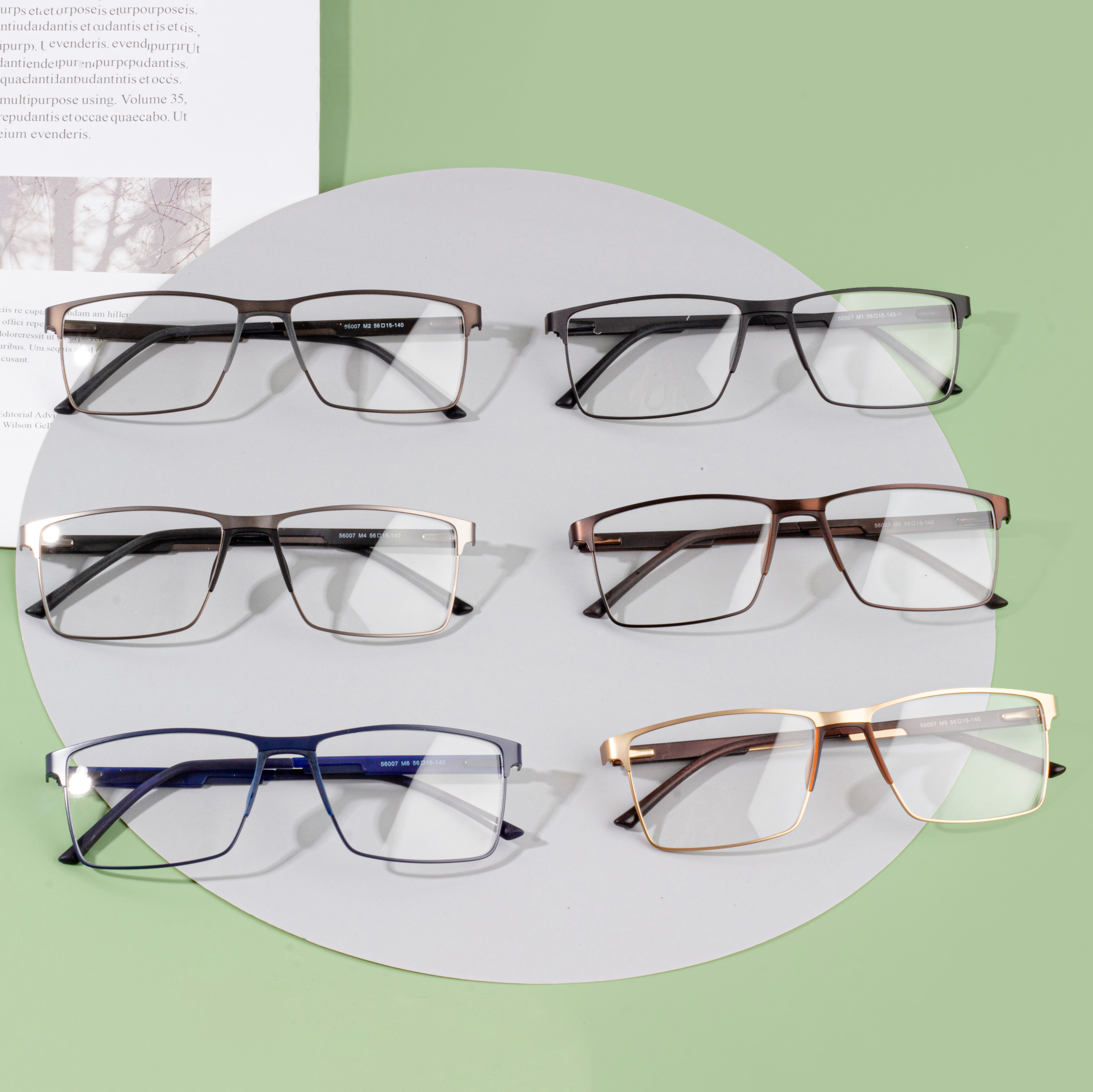 Gotowe metalowe okulary męskie o wysokiej jakości