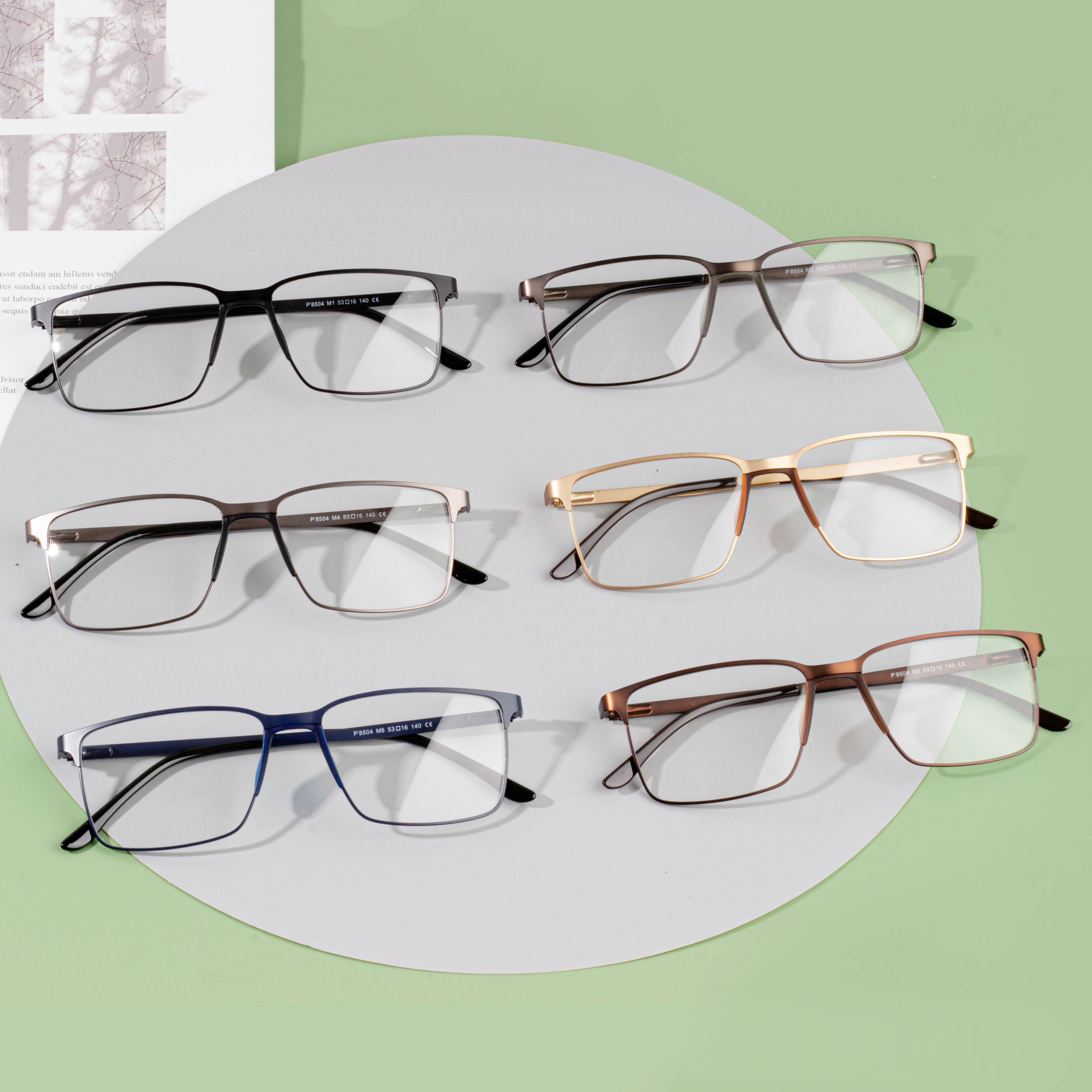 Kvalitní módní pánské kovové obroučky brýlí