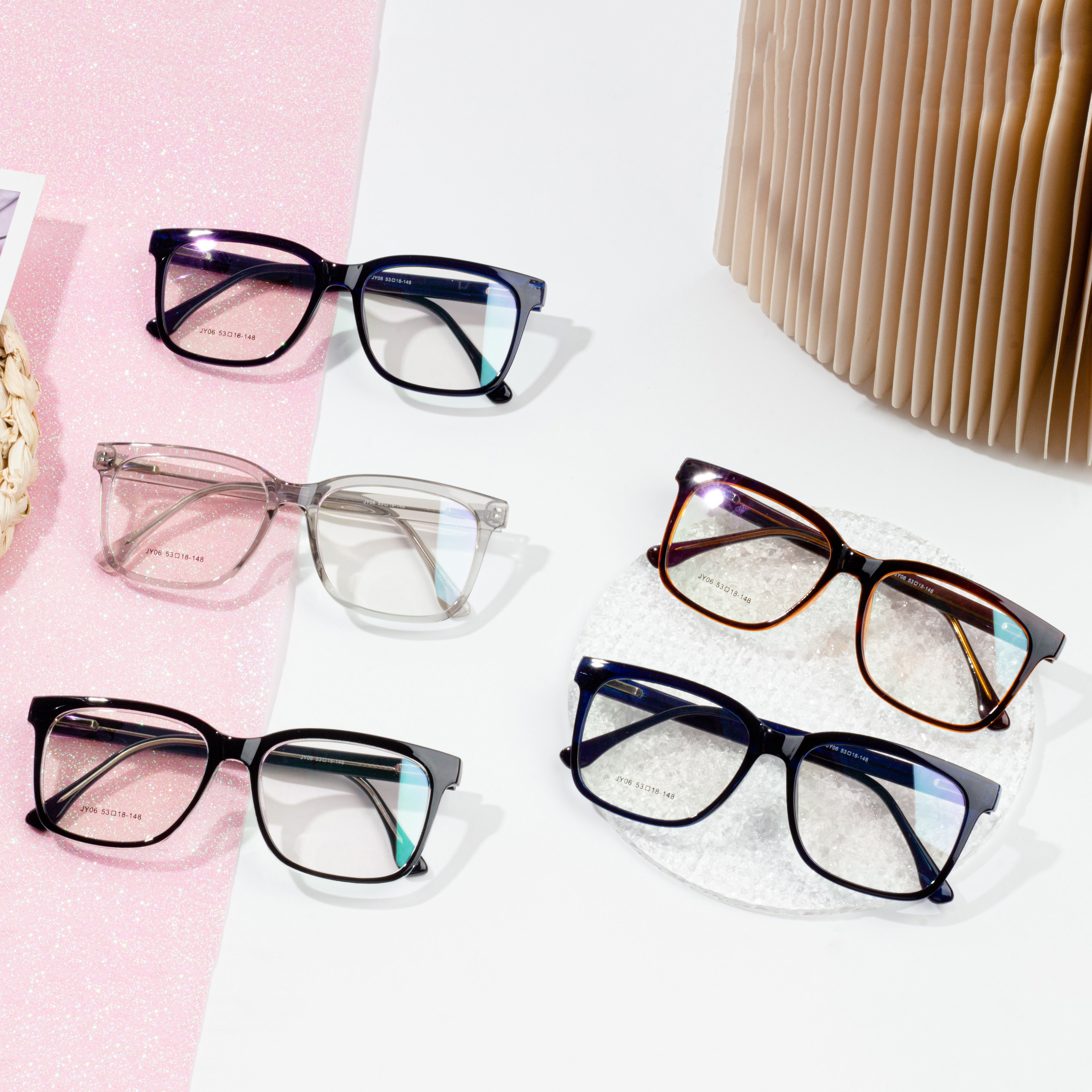 Retro vastag keretű, promóciós márkájú szemüveg