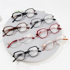 Transparante Tr90-monturen Optische bril Heldere lens Flexibele Tr-bril
