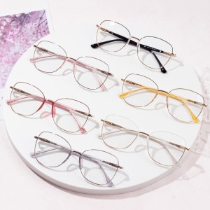 Fashion Hlau Eyeglass Optical Rau Cov Poj Niam