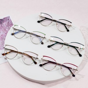 Bag-ong Fashion Cat Eye Metal Frames Optical Glasses