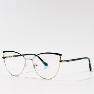 Mode Baru Mata Kucing Bingkai Logam Kacamata Optik