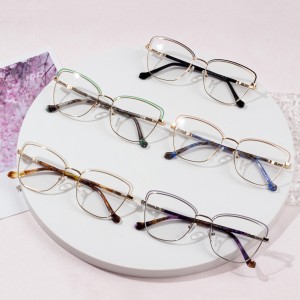 Ibyuma bishya bya Optical Glasses Frames Abagore