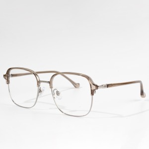 Madingi optinių lęšių akiniai, metaliniai unisex rėmeliai