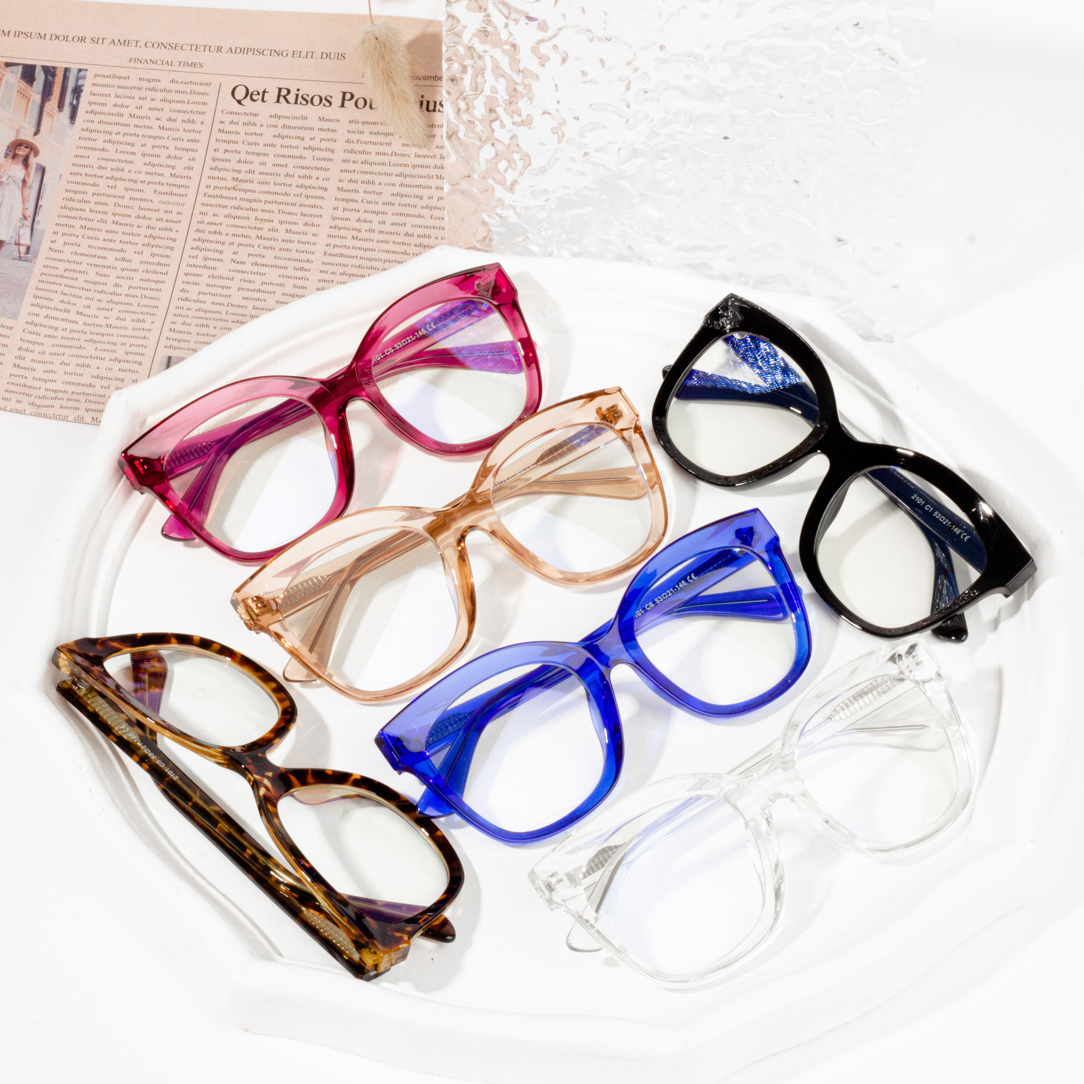 optinen kehys värikkäät naisten lasit