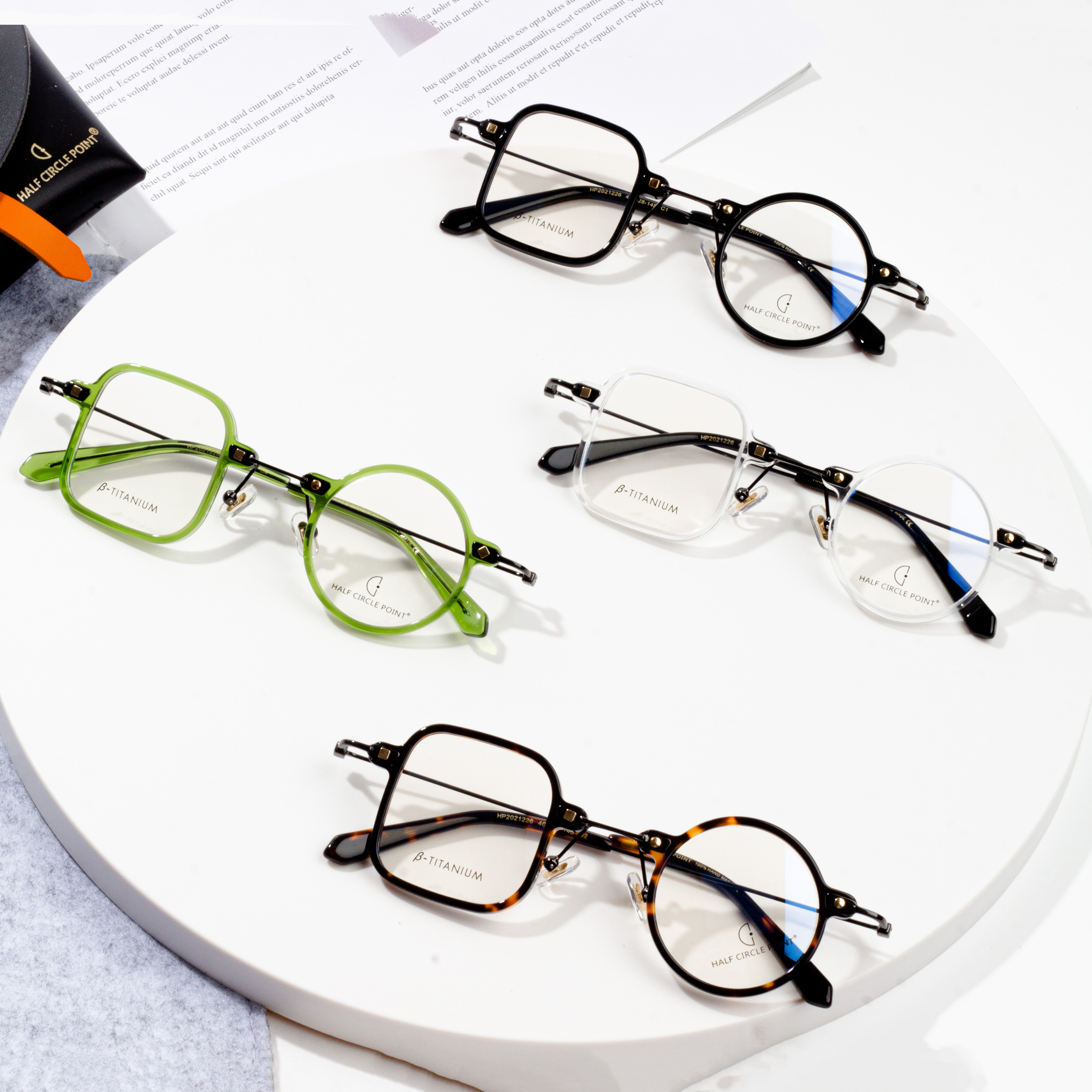 Unisex módní acetátové obroučky brýlí