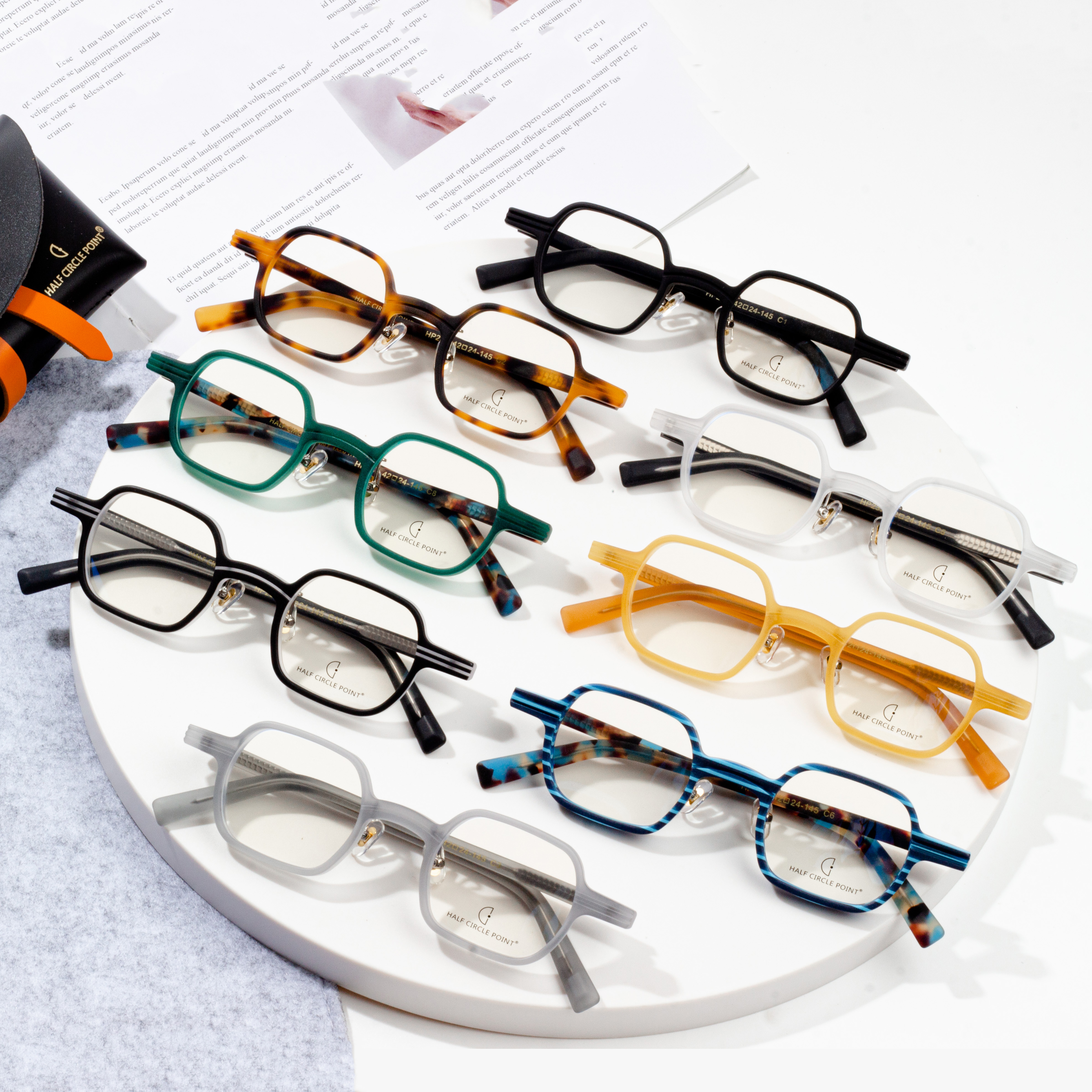 Moda boýunça ýokary hilli Unisex asetat gözlükleri