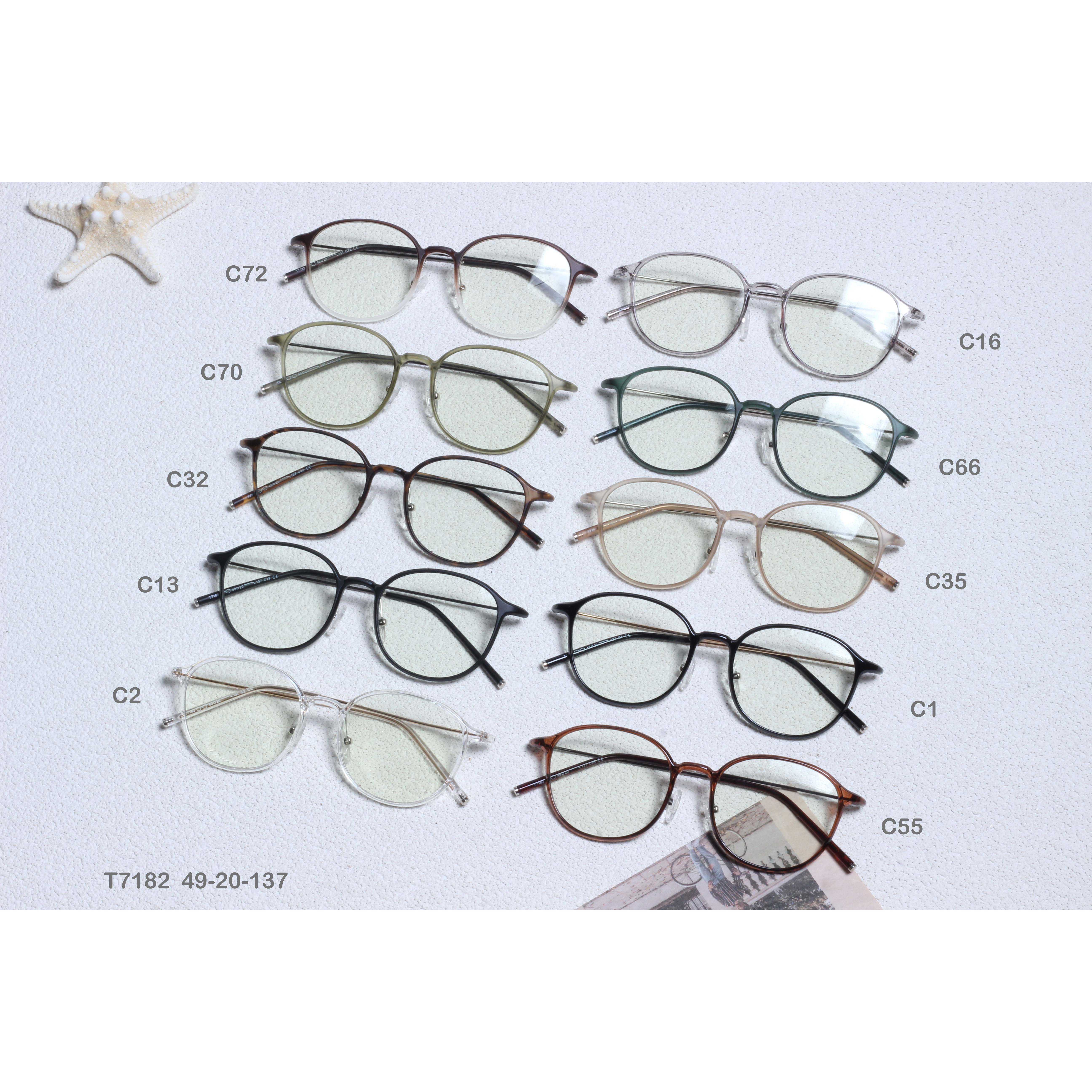 Partihandel Tr90 optiska glasögon
