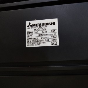 Gwreiddiol Japan HC Cyfres Mitsubishi Servo Motor HC-SFS502
