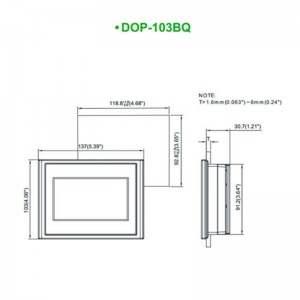 Interface de machine humaine HMI Delta 4,3 pouces DOP-103BQ