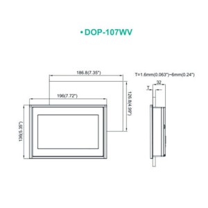 Gorące nowe produkty Chiny Nowy przydatny ekran dotykowy Delta DOP-107wv 7 ″ Cal 800X480 HMI