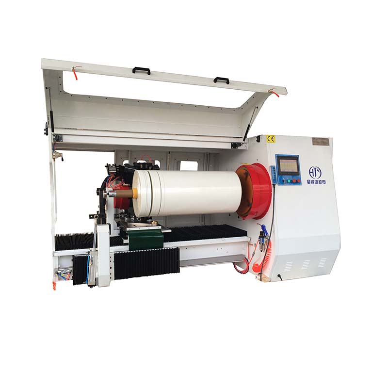 HJY-QJ03 Máquina de corte de cinta automática de gran diámetro de eixe único Imaxe destacada