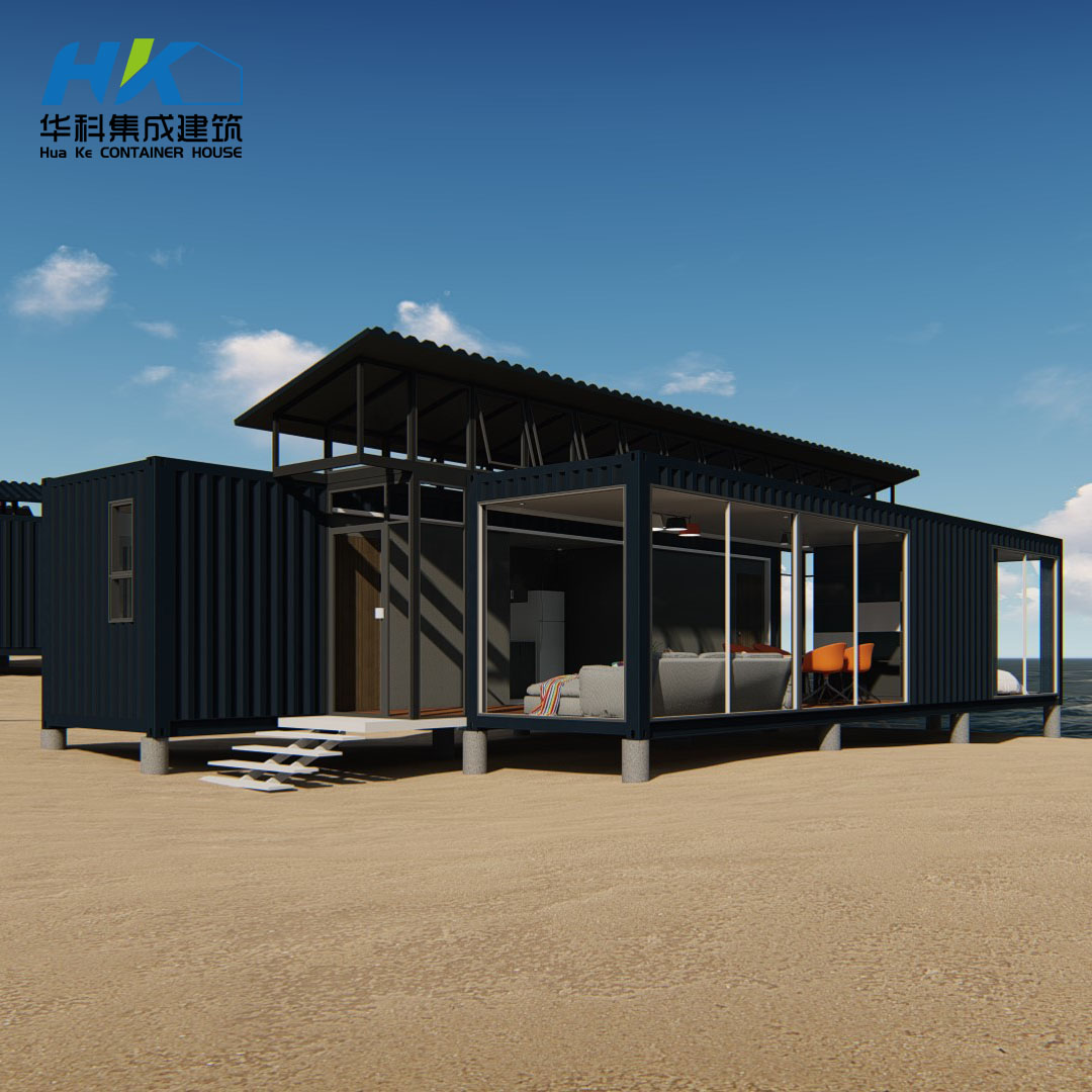Modified shipping container house .