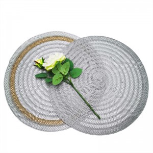 HLXM Cotton Yarn Indoor Or Outdoor Braided Non-Slip, Heat- Resistant Round Place Mats for Dining Table