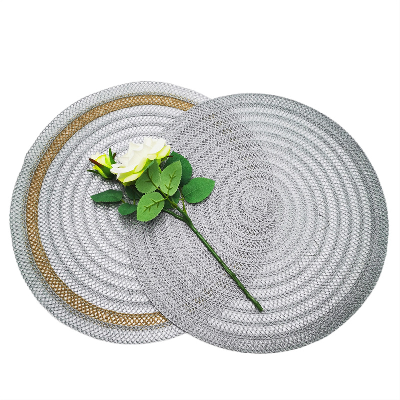 HLXM Cotton Yarn Indoor Or Outdoor Braided Non-Slip, Heat- Resistant Round Place Mats for Dining Table Featured Image