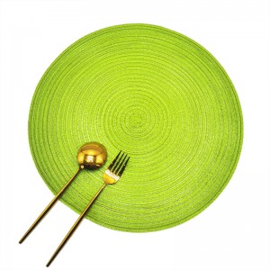HLXM Cotton Yarn Indoor Or Outdoor Braided Non-Slip, Heat- Resistant Oval Place Mats for Dining Table.