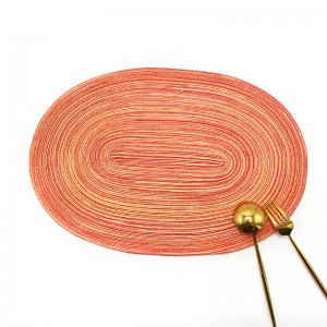 HLXM Cotton Yarn Indoor Or Outdoor Braided Non-Slip, Heat- Resistant Oval Place Mats for Dining Table.