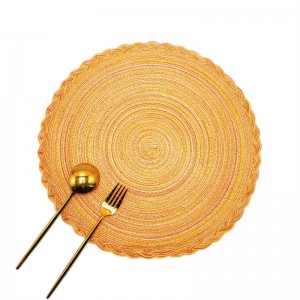HLXM Cotton Yarn Indoor or Outdoor Braided Non-Slip, Heat- Resistant Round Place Mats.