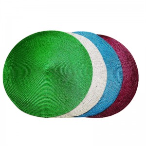 Lurex Plastic Indoor Or Outdoor Non-Slip, Heat- Resistant Round Place Mats for Dining Table.