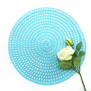 New Paper Yarn Indoor Or Outdoor Braided Non-Slip, Heat- Resistant Round Place Mats for Dining table.