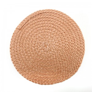 New Plastic Indoor Or Outdoor Braided Non-Slip, Heat- Resistant Round Place Mats for Dining Table.