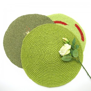 Popular Hand-made Indoor Or Outdoor Crochet Non-Slip, Heat- Resistant Round Place Mats for Dining Table.