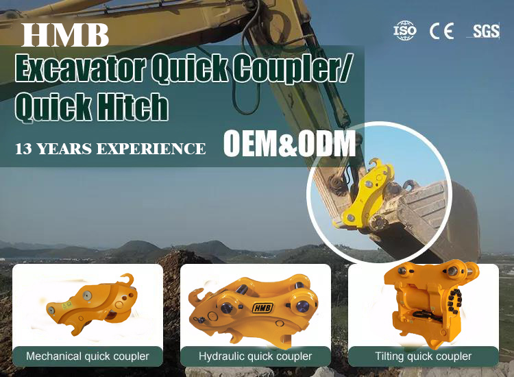 HMB 180 Degree Hydraulic Tilt Rotator Quick Hitch Coupler for Excavator