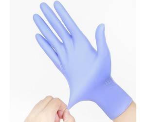 Li-gloves tse lahliloeng tsa Nitrile Industrial Grade